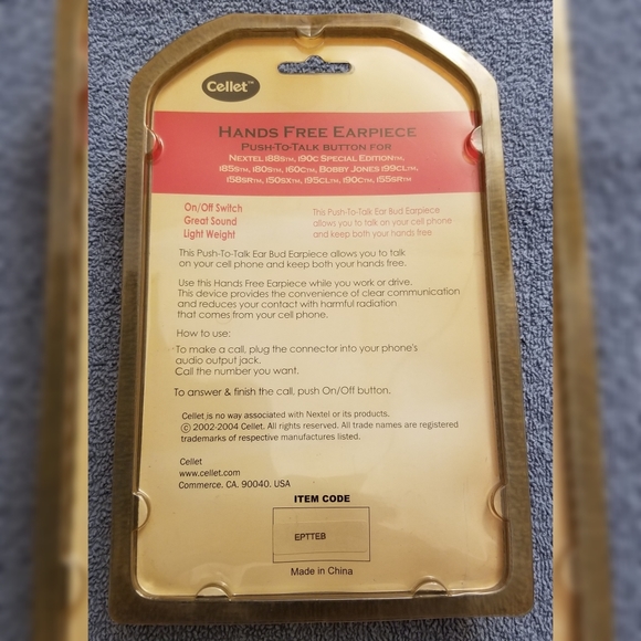 Cellet Hands Free Cell Phone Earpiece - Picture 2 of 2